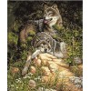 2019 Peinture À L’Huile Loups - 5D Kit Broderie Diamants/Diamond Painting