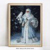 Nouvelle Arrivée Grosses Soldes Tableau De Père Noël En Blanc - 5D Kit Broderie Diamants/Diamond Painting