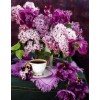 Nouvelle Arrivée Grosses Soldes Fleurs Violettes - 5D Kit Broderie Diamants/Diamond Painting