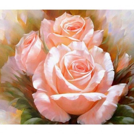Aquarelle Série De Roses Roses - 5D Kit Broderie Diamants/Diamond Painting