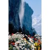 Nouvelle Arrivée Grosses Soldes Montagne Nature Cascade Fleurs - 5D Kit Broderie Diamants/Diamond Painting
