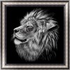 Lion Noir Blanc D'Art Moderne Nouvellement Arrivée - 5D Kit Broderie Diamants/Diamond Painting