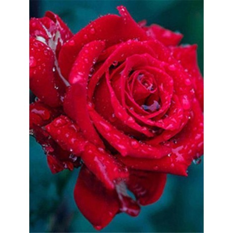2019 Grosses Soldes Meilleur Décoratif Fleur Rose Rouge - 5D Kit Broderie Diamants/Diamond Painting