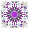 Grosses Soldes Canevas Diamant Mandala Violet Et Blanc - 5D Kit Broderie Diamants/Diamond Painting
