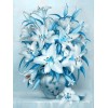 2019 Peinture À L'Huile Fleurs Bleues Et Blanches - 5D Kit Broderie Diamants/Diamond Painting