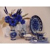 Vaisselles Bleues Et Blanches En Porcelaine - 5D Kit Broderie Diamants/Diamond Painting