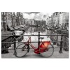 Tableau De Bicyclette Rouge Sur Le Pont - 5D Kit Broderie Diamants/Diamond Painting