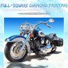 Grosses Soldes Photo De Harley Moto En Bleu - 5D Kit Broderie Diamants/Diamond Painting