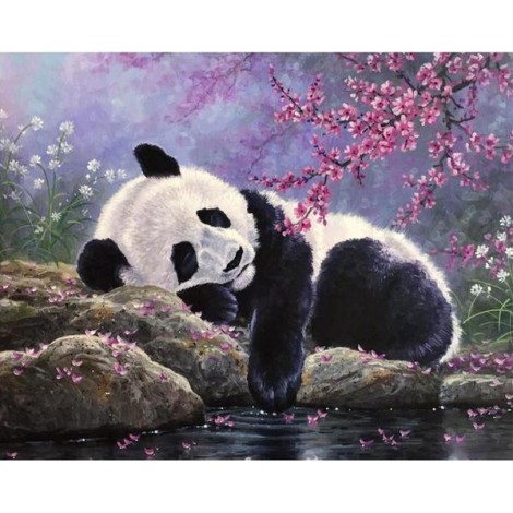 Peinture À L'Huile Panda - 5D Kit Broderie Diamants/Diamond Painting