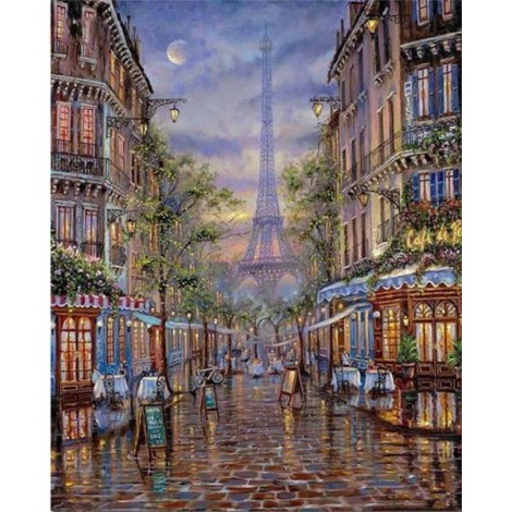 2019 Peinture À L'Huile Photo De Tour Eiffel - 5D Kit Broderie Diamants/Diamond Painting