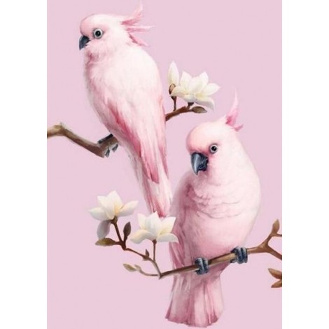 Série Rose Oiseaux Perroquets En Gros Solde - 5D Kit Broderie Diamants/Diamond Painting