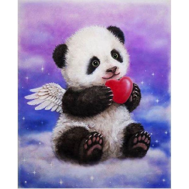 Peinture À L'Huile Panda...
